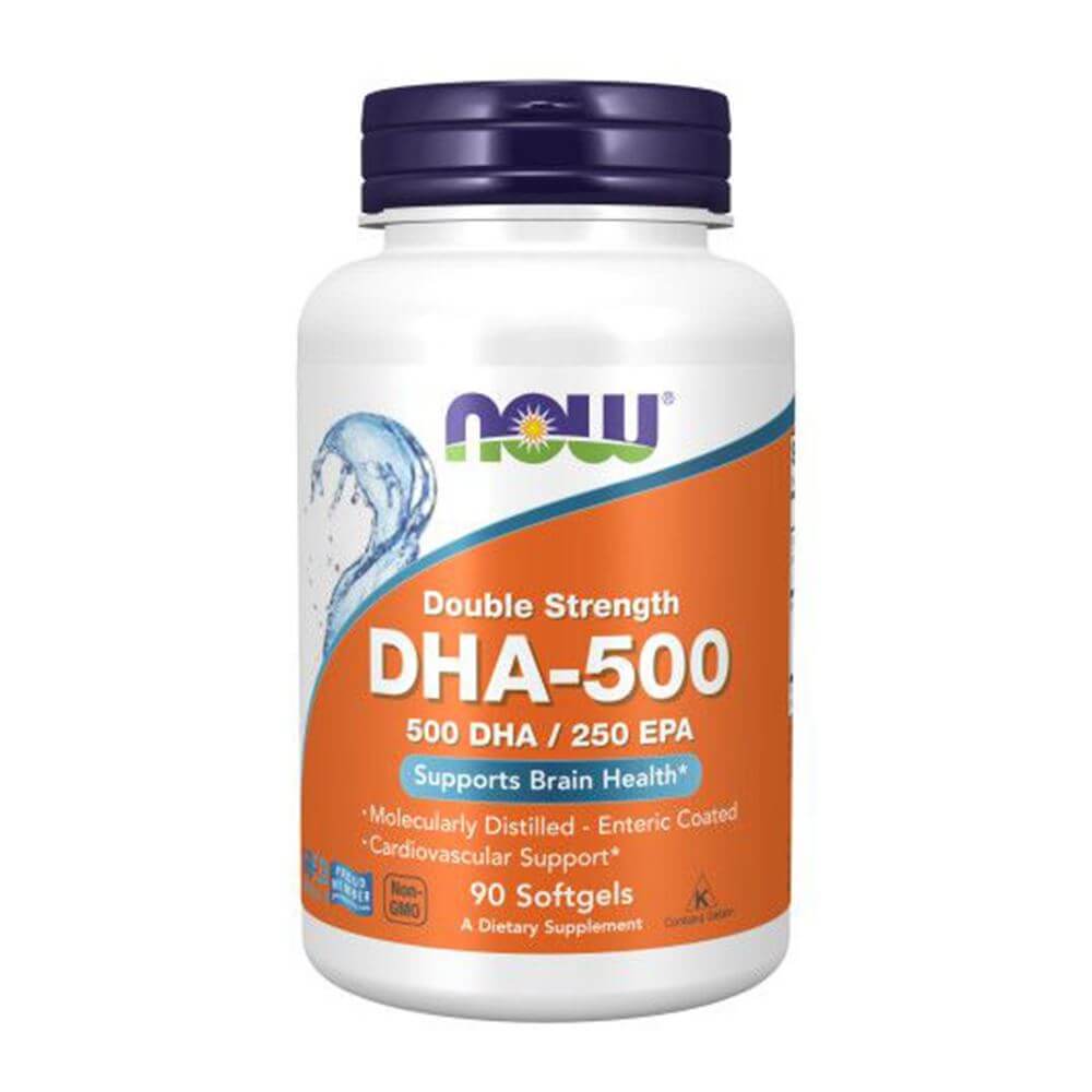NOW Foods DHA-500 [90 Gels], Omegas, NOW Foods, HealthTwin Supplements & Vitamins
