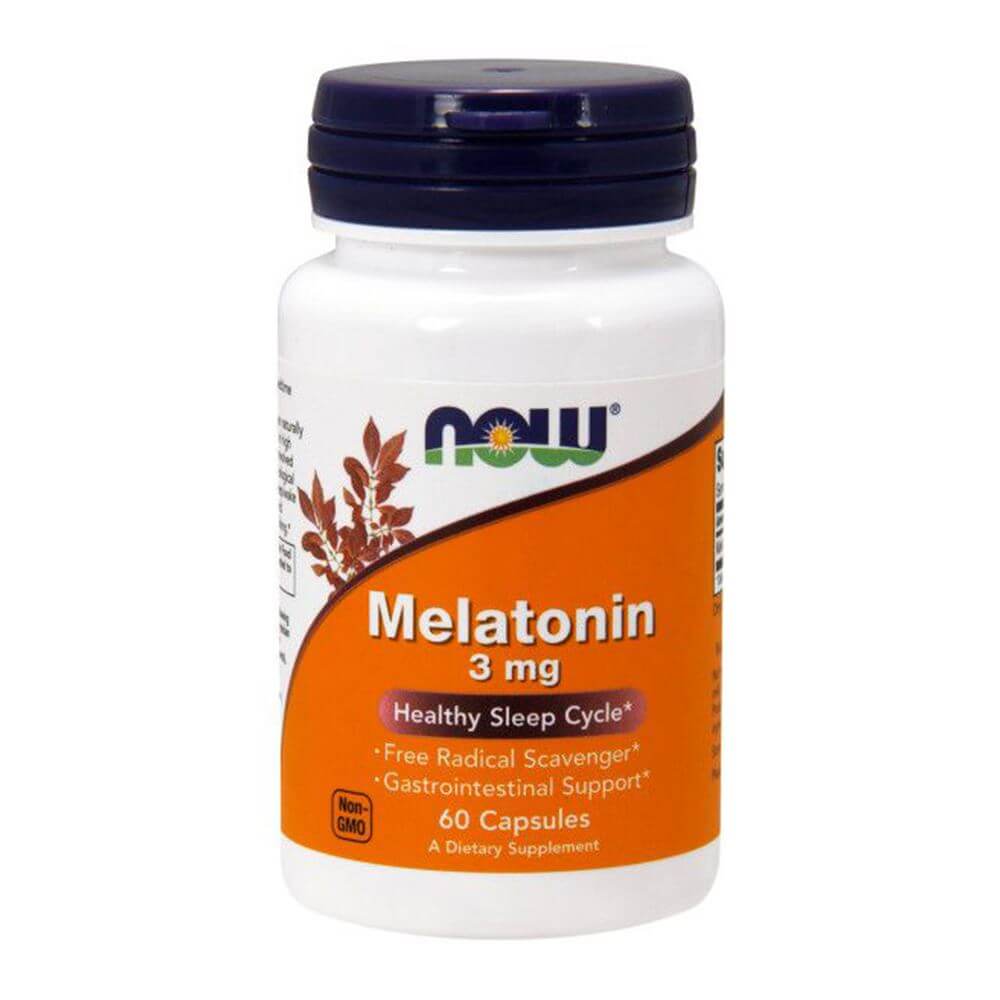 NOW Foods Melatonin 3mg [60 Caps], Sleep Aid, NOW Foods, HealthTwin Supplements & Vitamins