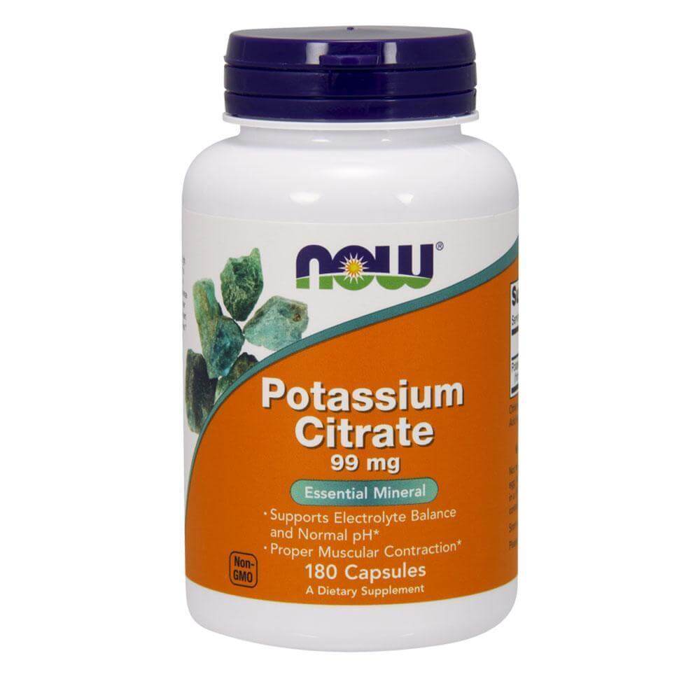 NOW Foods Potassium Citrate 99mg [180 Caps], General Health, NOW Foods, HealthTwin Supplements & Vitamins
