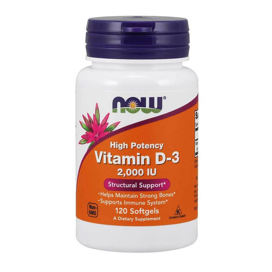 NOW Foods Vitamin D3 2000IU [120 Gels], Vitamin D, NOW Foods, HealthTwin Supplements & Vitamins